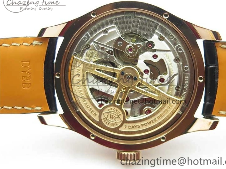 MIROTIME 0223 Premium Portugieser Perpetual Calendar IW503302 RG V9F 1:1 Best Edition Blue Dial on Black Leather Strap A 7098